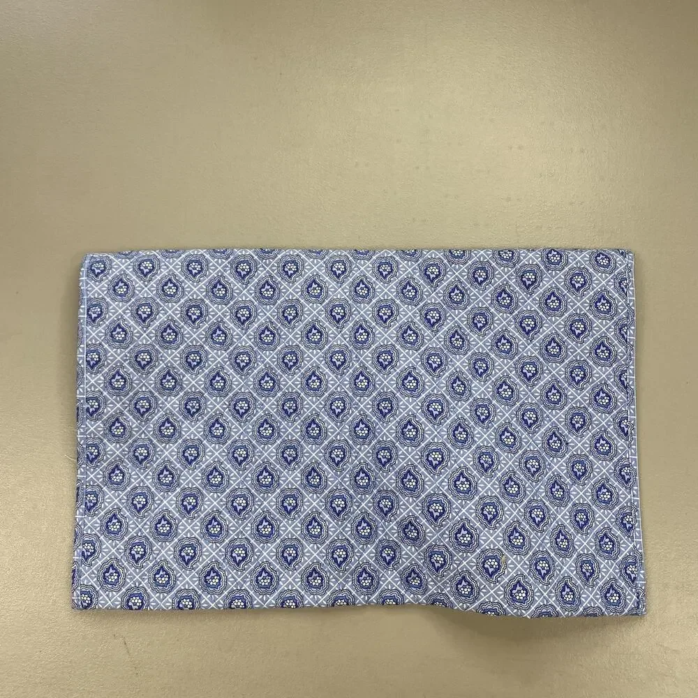 Longaberger‎ Laptop Case Portfolio Provincial Blue Paisley Quilted Fabric 73873